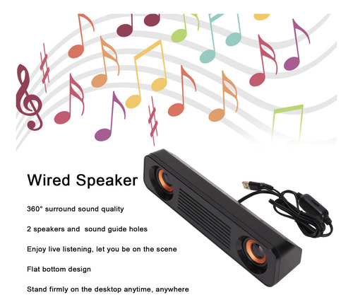 Bocina De Tv Con Cable, Subwoofer Estéreo De Alta Fidelidad,