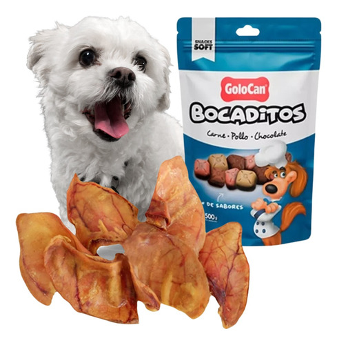 Golosinas Snacks Perro Bocaditos Golocan 500g X20 Orejas