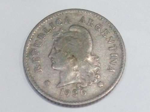 Moneda De 10 Centavos Argentina Año 1936