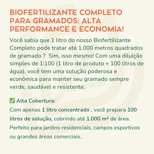Fertilizante P/ Grama Esmeralda 1l Seguro P/ Pet E Crianças