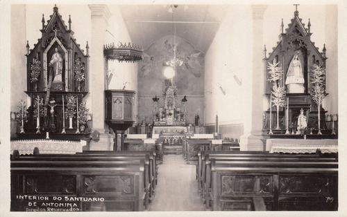 Antigua Fotografia Interior De Santuario De Antonina Brasil