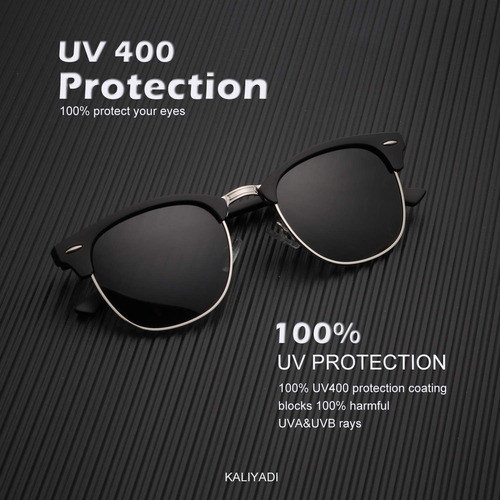 Gafas De Sol Kaliyadi Polarizadas Semisin Montura Con Bloque