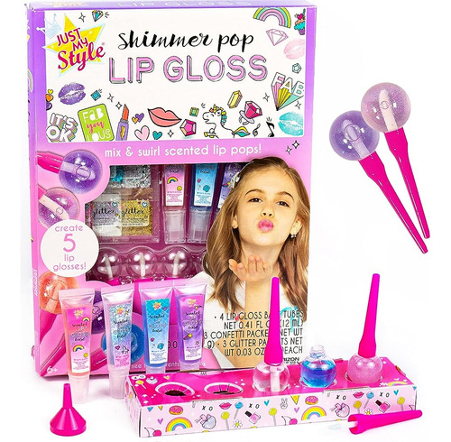 Solo Mi Estilo Shimmer Pop Lip Gloss, Crea 5 Brillos Labiale