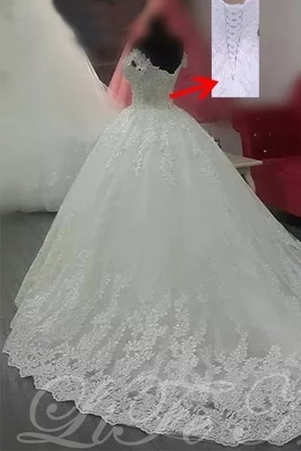 Vestido Noiva Princesa Casamento Linda Cauda Bordada + Véu