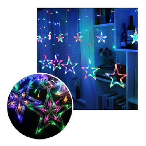 Cascada De Navidad Luces Navideñas Led Punta Estrella 3mts