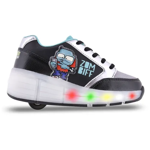 Zapatillas Footy Zombies Con Ruedas Luces Led Usb Mundomania