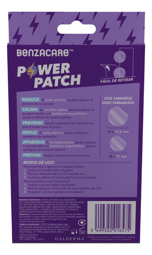 Benzacare Power Patch Parche Invisible Reduce Imperfecciones