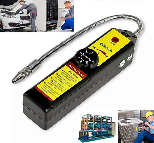 Imagen 1 de 8 de Detector Fugas Gas Refrigerante Elitech R134a R22 R12 Etc