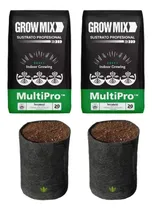 Comprar Combo 2 Sustratos Growmix 20l + 2 Macetas Geotextiles 20l