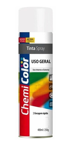 Tinta Spray Chemicolor Uso Geral Branco Fosco 400ml