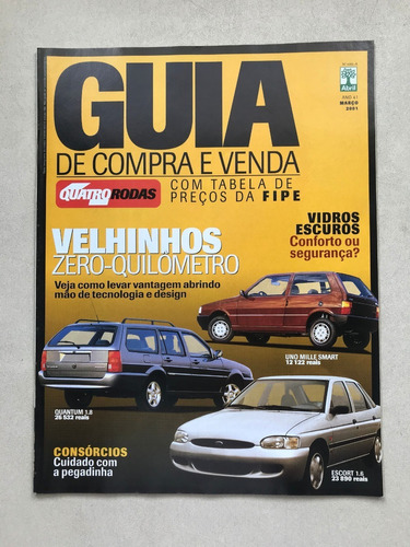 Revista Quatro Rodas 488 Guia De Compra E Venda 2001 V354