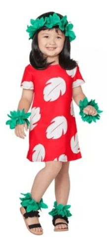 Cosplay - Disfraz Lilo Hawaiana - Disfraces Lilo Y Stich Multicolor Talla 6 Años