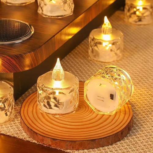 Vela Led Sin Llama, Vela Led De Cristal