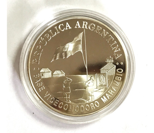 Monedas Argentinas: 5 Pesos 2007 Plata Proof Año Polar Inter