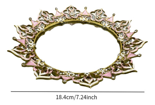 Bandeja De Tocador Con Espejo De Metal, Soporte De Anillo,
