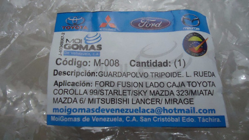 Kit Goma De Tripoide Lado Rueda Sky Corolla Lancer M-008 Rd
