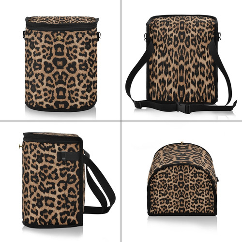 Senya Cubo Basura Vehiculo Cesta Estampado Leopardo Fuga