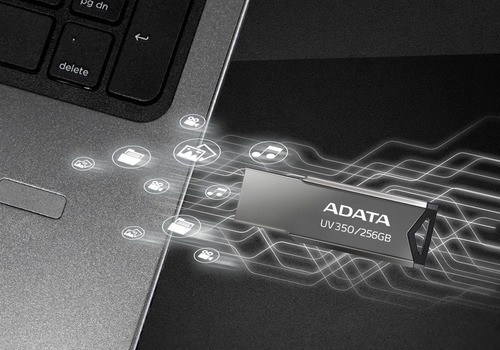 Imagen 9 de 9 de Memoria Usb Adata Uv350 256gb Usb 3.2 Gen 1 Metalizado