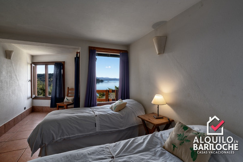 Imagen 11 de 15 de Alquiler Casa En Bariloche Con Costa De Lago Nahuel Huapi. 8 Pax. Km12. 392.
