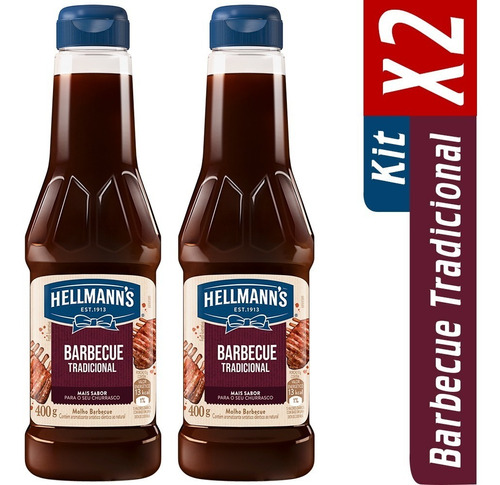 Kit Com 2 Molhos Barbecue Tradicional Hellmanns 400g