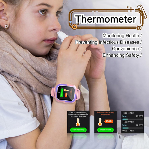 «reloj Inteligente Wonlex 4g Para Niñas De 6 A 15 Años, Temp