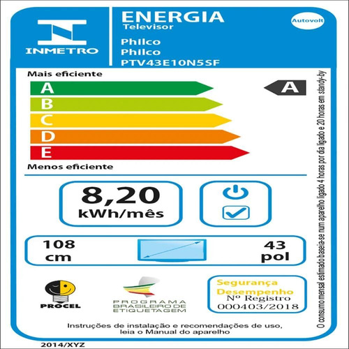 Imagem 5 de 6 de Fast Smart Tv Philco 43 Ptv43e10n5sf Fhd D-led Preto Bivolt