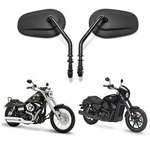 Espejos Laterales De Motocicleta Negros Mate Para Cruiser To