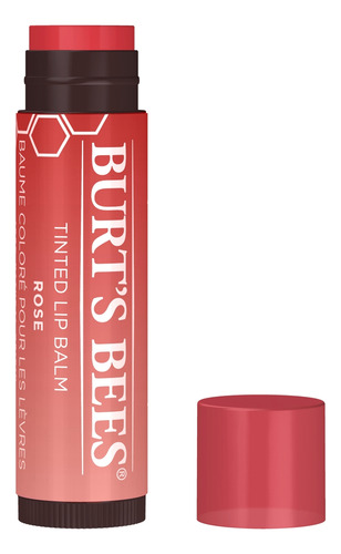 Imagen 1 de 6 de Bálsamo Labial Con Color Burt's Bees Rose