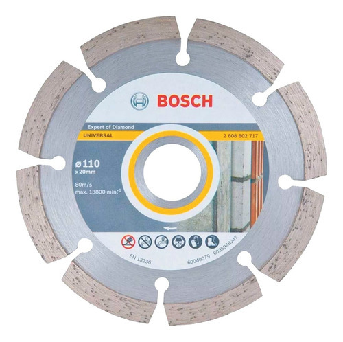 Disco Diamantado Expert Segmentado Bosch 4.3/8'' Cor Cinza