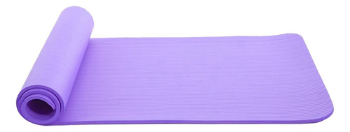 Mat Yoga Colchoneta 185x61 Cm Espesor 10mm Pilates Ejercicio Color Violeta