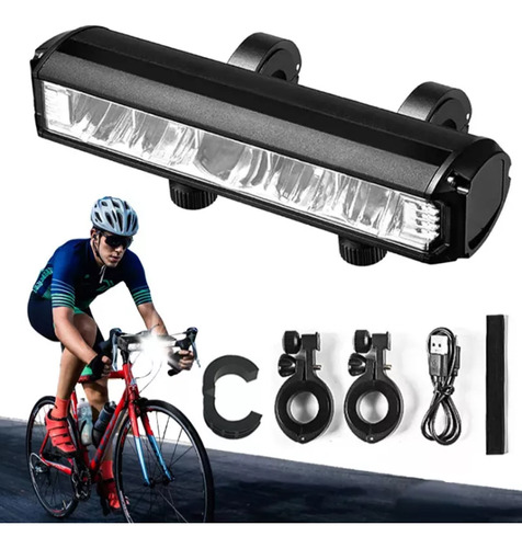 Luz De Bicicleta Impermeable Ipx5 De 2600 Lúmenes Con 5 Led