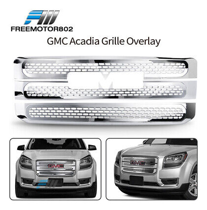Fits 13-16 Gmc Acadia Denali Tape On Grille Overlay 3 Ba Zzg