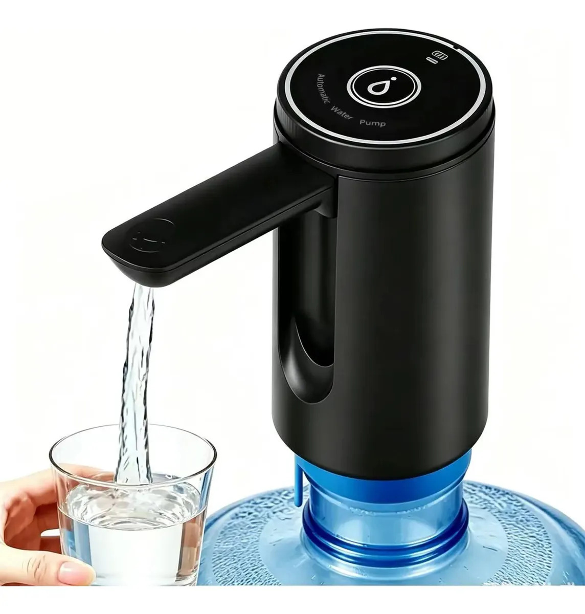 Bomba Dispensadora Eléctrica de Agua PENUXA para Garrafones, Recargable USB y con Boquilla Plegable