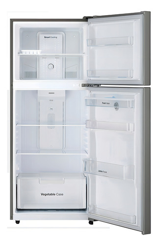 Refrigerador de metal prateado Daewoo DFR-40510GNDG com freezer 396L