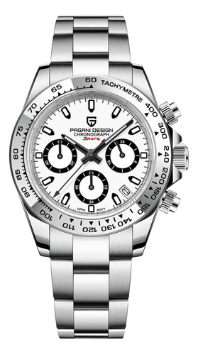 Reloj De Cuarzo De Lujo Pagani Vk63 Para Hombre - Blanco