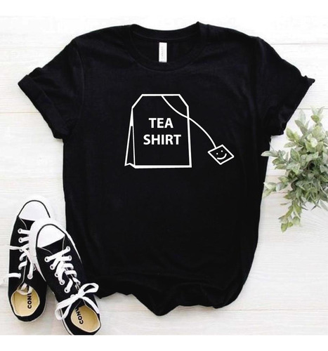 Camiseta Negra, Algodón, Suave Y Fresca Tea-shirt