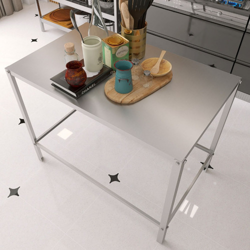 Prateleira De Parede + Mesa Aço Inox Restaurante Lanchonete