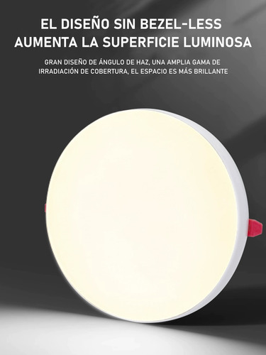 1 Unidades Lámpara Plafón Led De Techo10w/90mm,luz Cálida