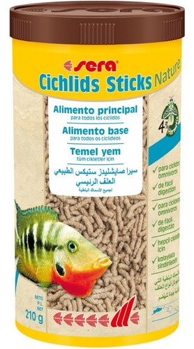 Alimento Premium Ciclidos Sera Cichlids Stick 1 Lt