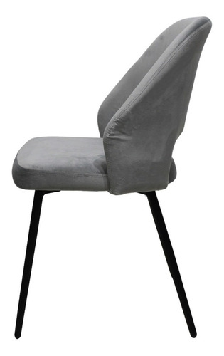 Set 2 Sillas Minimalista Mundo In Asturias Oficina O Comedor Color de la estructura de la silla Negro Color del asiento Plata