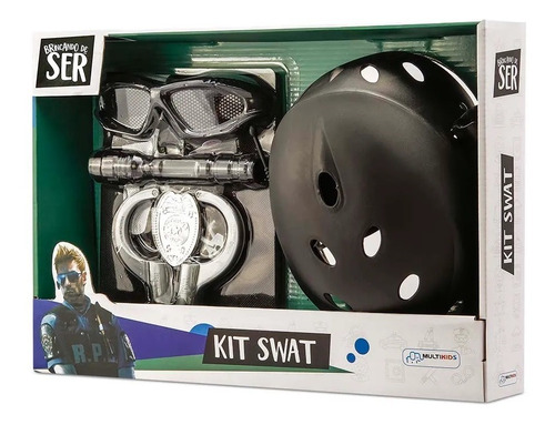 Brincando De Ser Kit Policia Swat Com Oculos Multikids Br966