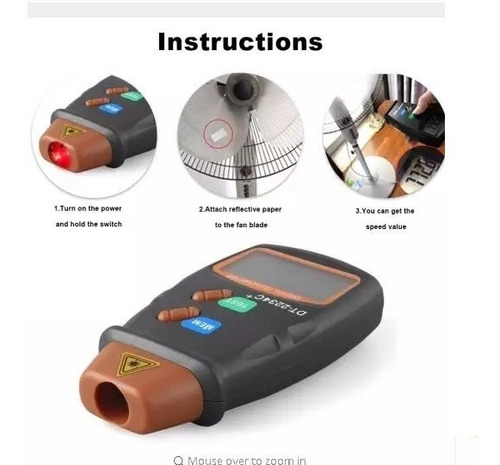 Tacometro Digital Laser Dt2234c Rpm Revoluciones Sin Contact