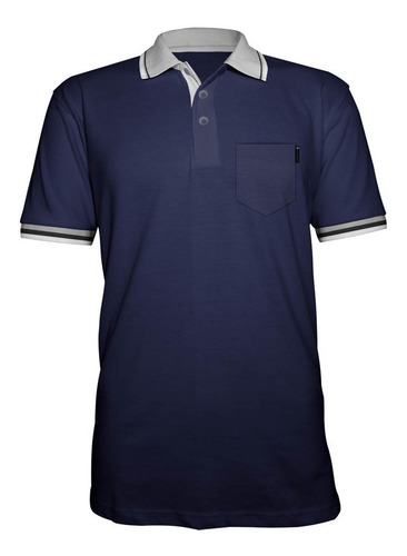 Imagem 1 de 6 de Camisa Polo Masculina Bolso G A G7 Grandes Plus Size 561