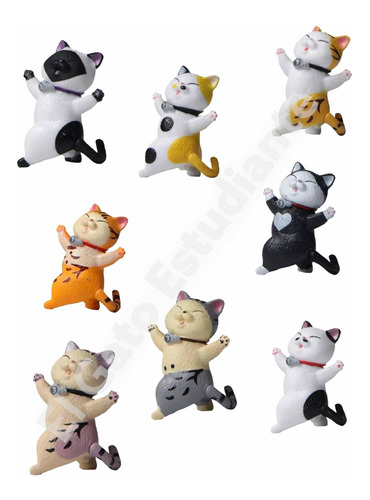 Figura Decorativa De Gato Oriental Ojos Chinos Divertidos