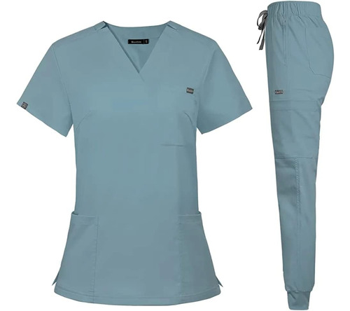 Conjunto Médico Para Mujer Blusa Uniforme De Enfermera Yoga