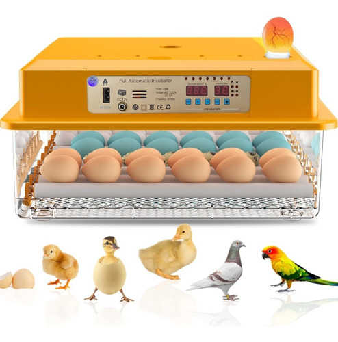 Incubadora 36 Huevos Digital Temperatura Rotacion Automatica