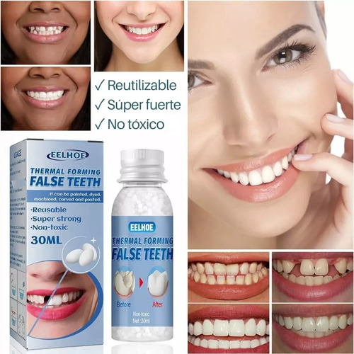 Perlas Reparación Dientes Postizos Dientes Gránulos 30ml