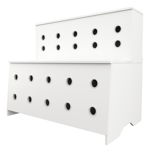 Balcão De Atendimento Vetorial Móveis Pet 10 Mdp Branco Com 1m De Altura X 1.2m De Largura X 60cm De Profundidade