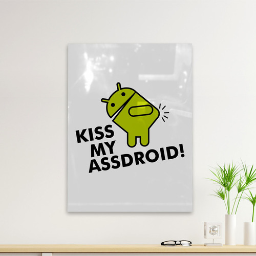 Cuadro Deco Kiss My Assdroid (d1223 Boleto.store)