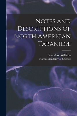 Libro Notes And Descriptions Of North American Tabanidã¦ ...